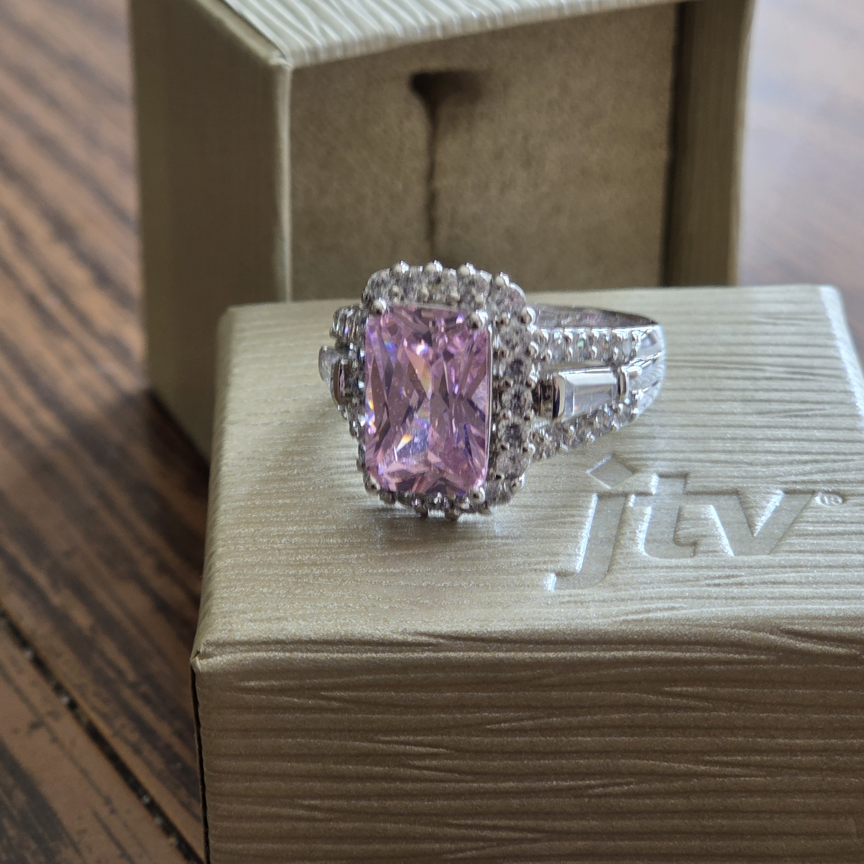 Bella Luce Rhodium Platejtv Pink Cu